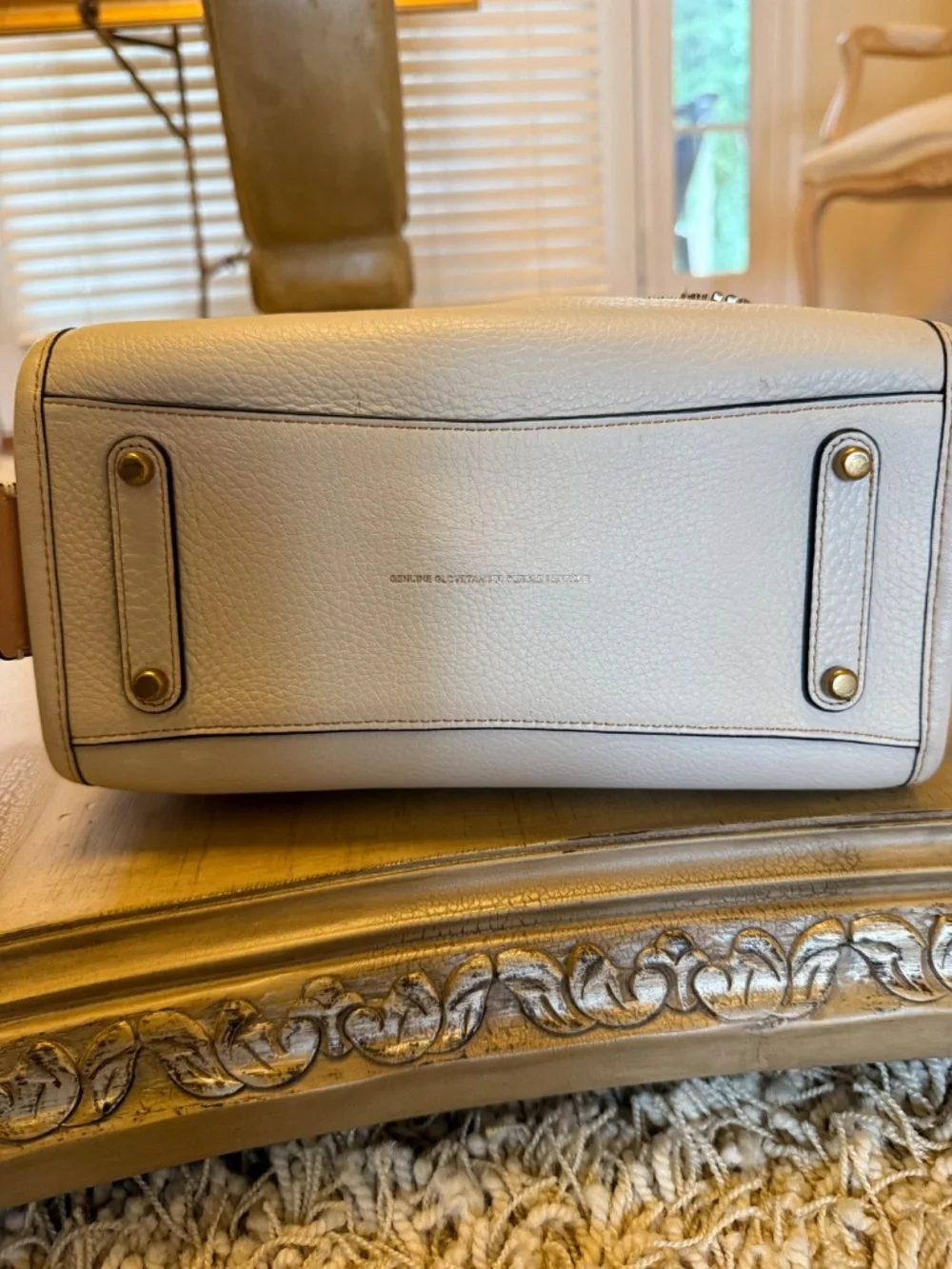 Coach Rogue 25 Tea Rose Appliqué Satchel Chalk Glovetanned Leather Rare NWOT